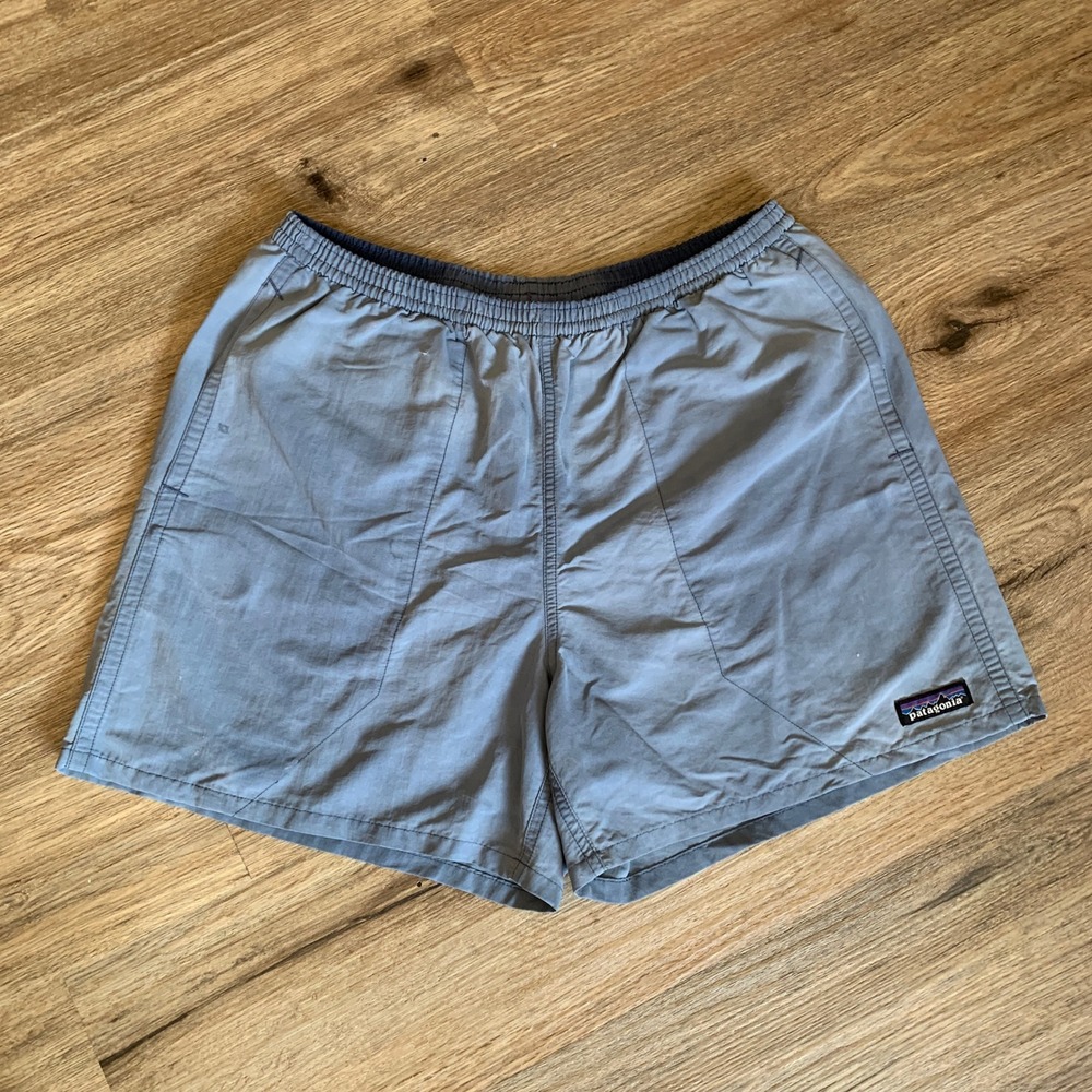 Vintage Patagonia Baggies Shorts - 5 Inch Inseam - Mens Medium - Blue Gray